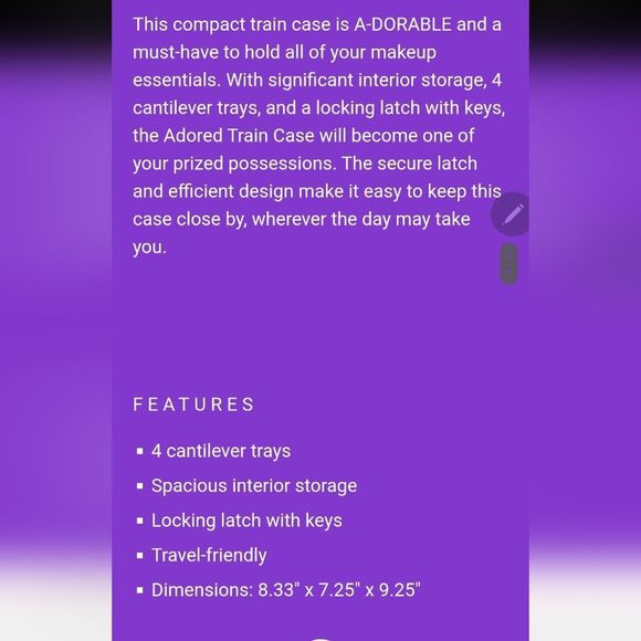 Caboodles Adored Traincase- Pink Iridescent - Picture 4 of 9